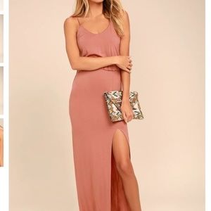 Watch The Sunset Rusty Rose Maxi Dress